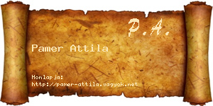 Pamer Attila névjegykártya