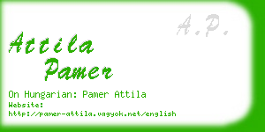 attila pamer business card